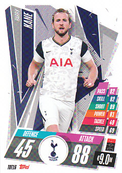 Harry Kane Tottenham Hotspur 2020/21 Topps Match Attax CL #TOT16